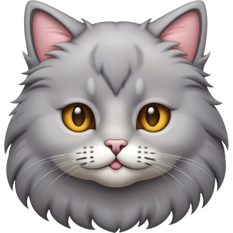 Gato gris peludo  emoji