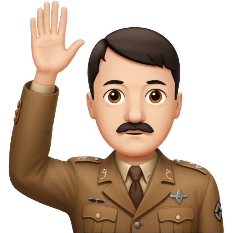 Hitler with arm straight raised emoji