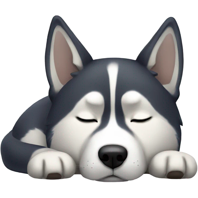 Husky sleeping emoji