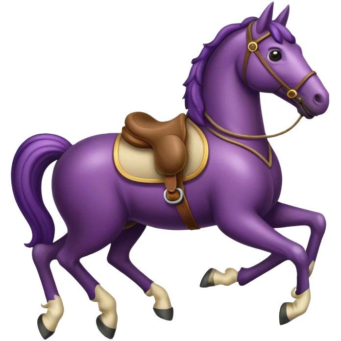 Eggplant on a horse  emoji