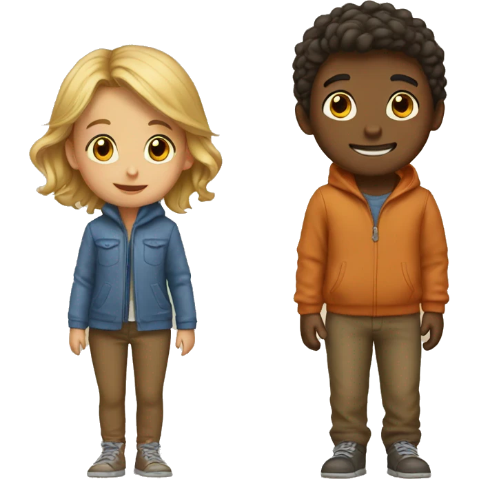 boy and girl autumn emoji