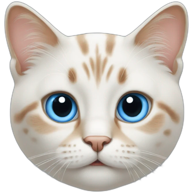 cat whit blue eyes emoji