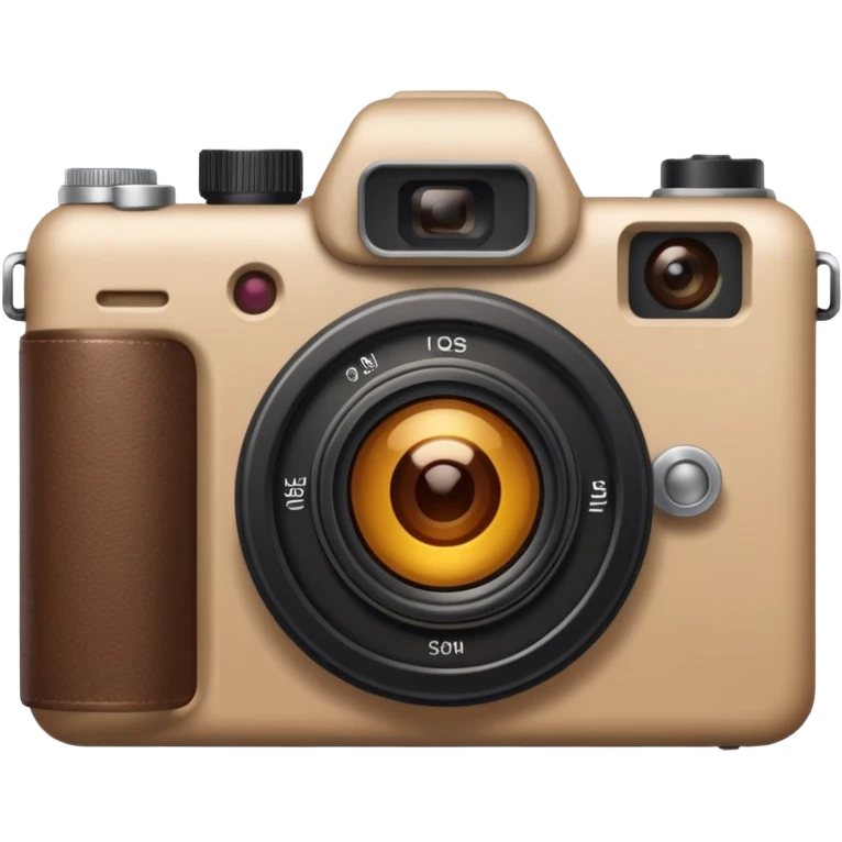 Una camara color carmelita claro ahestetic y mas claro emoji