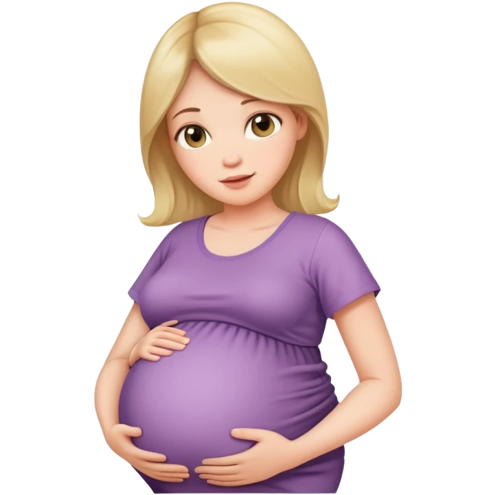 pregnant woman with baby bump emoji