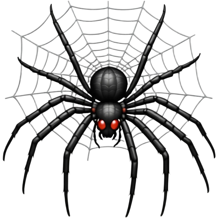 Spider on cobweb emoji