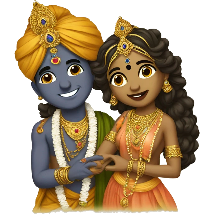Krishna radha emoji