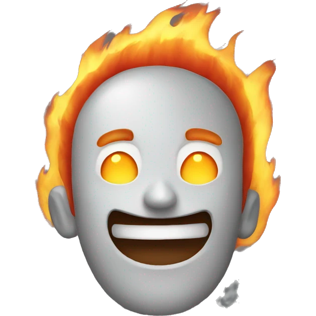 Fire smiley emoji
