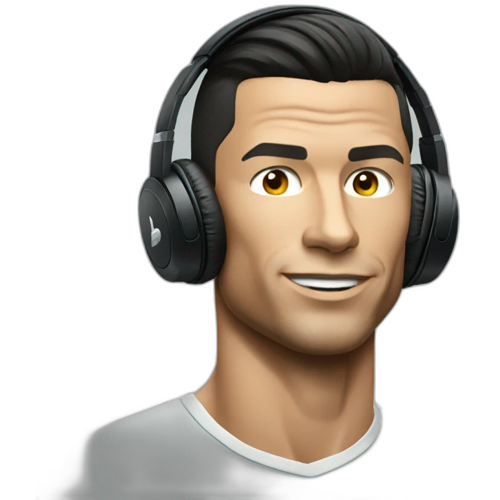 cr7 wear apple headphone emoji