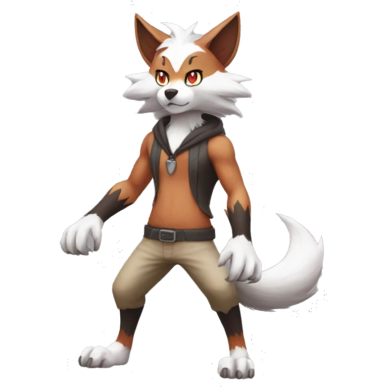 Lycanroc-Torracat full body emoji