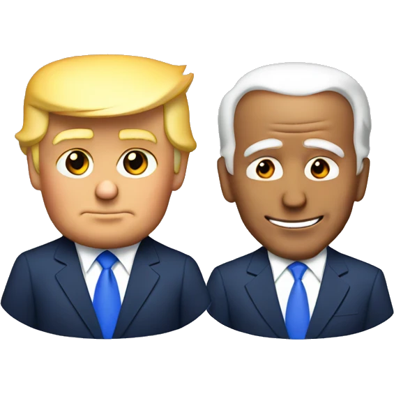 Donald Trump and Joe Biden  emoji