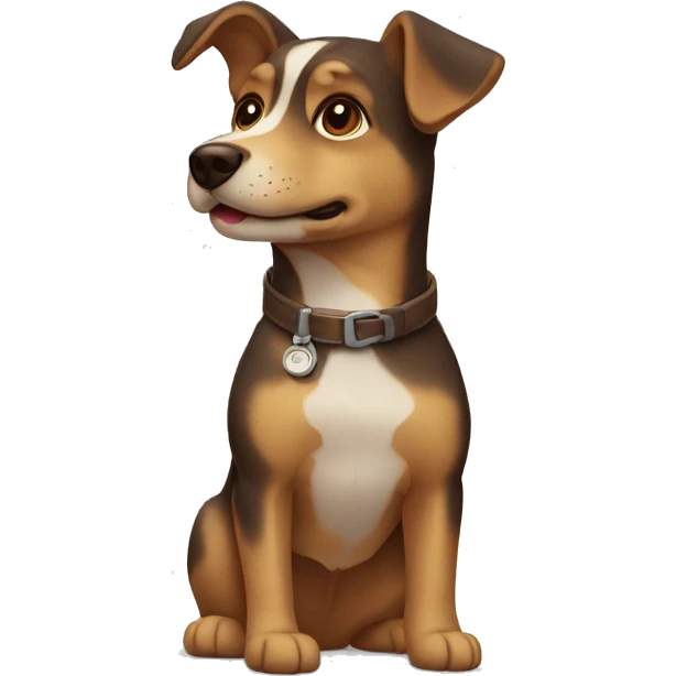 Perro pequeño café emoji