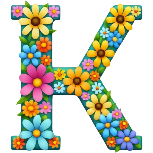 the letter “Y” made out of flowers emoji