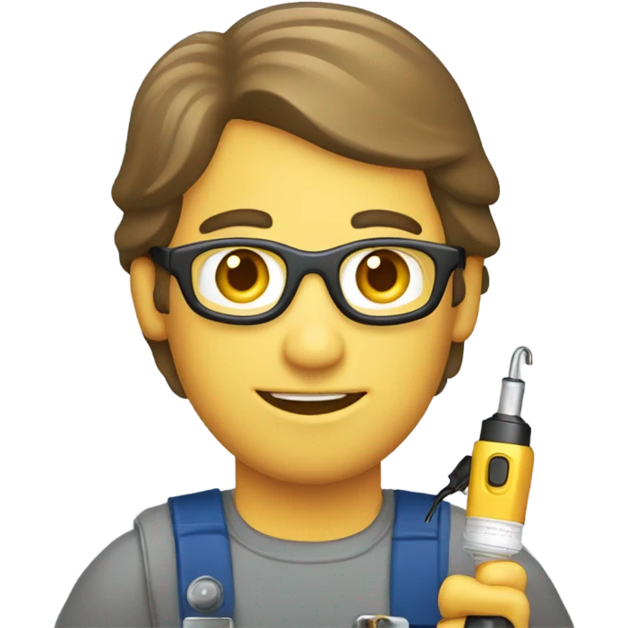 electrician holding a voltage tester emoji