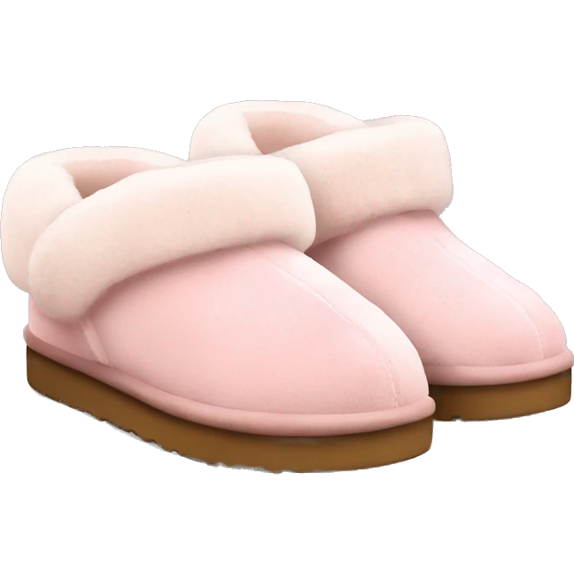fuzzy slippers uggs light pink emoji