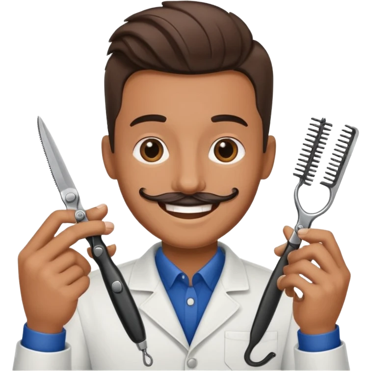 BARBER WITH CLIPPER AND SHEARS emoji