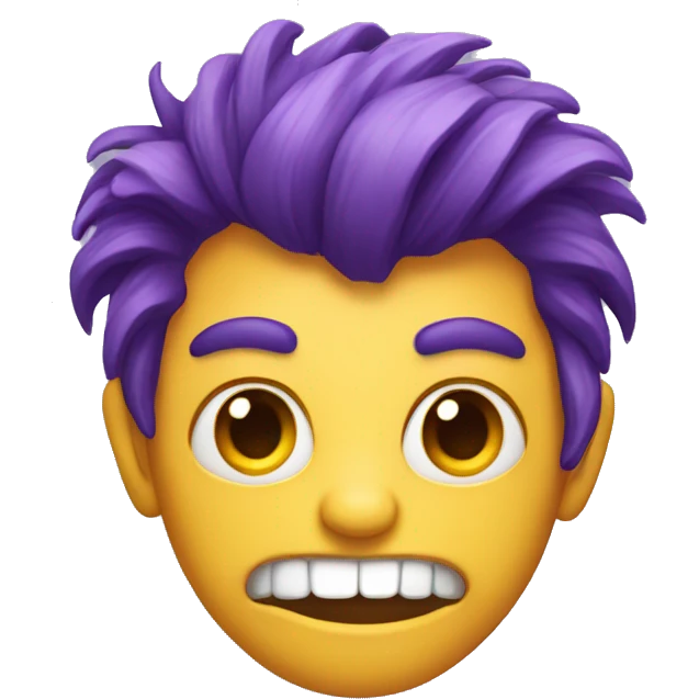 Monster with purple hair  emoji