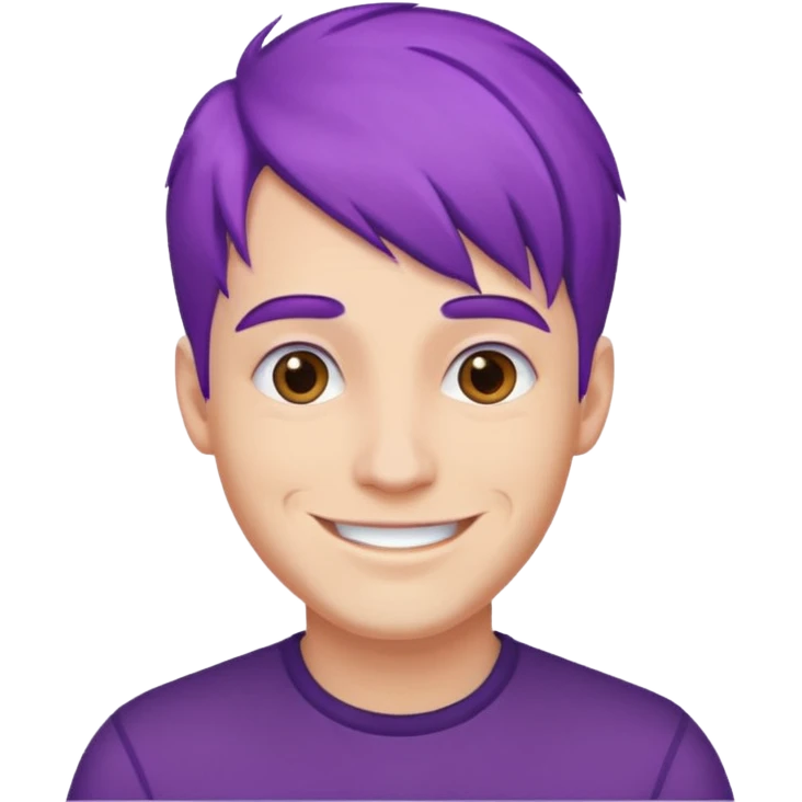 man with purple hair emoji