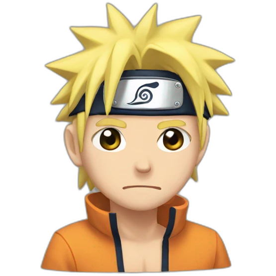 naruto sad,silly style emoji