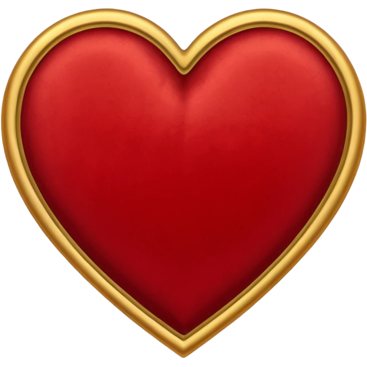 heart with a velvet texture and gold trim emoji