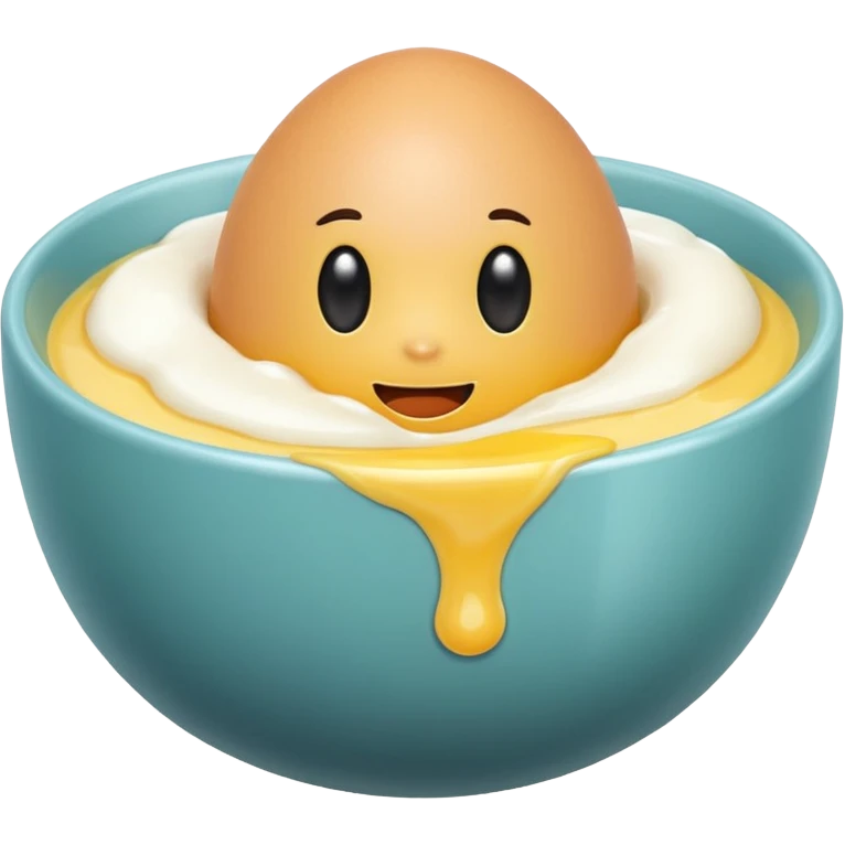 beaten egg in a bowl emoji