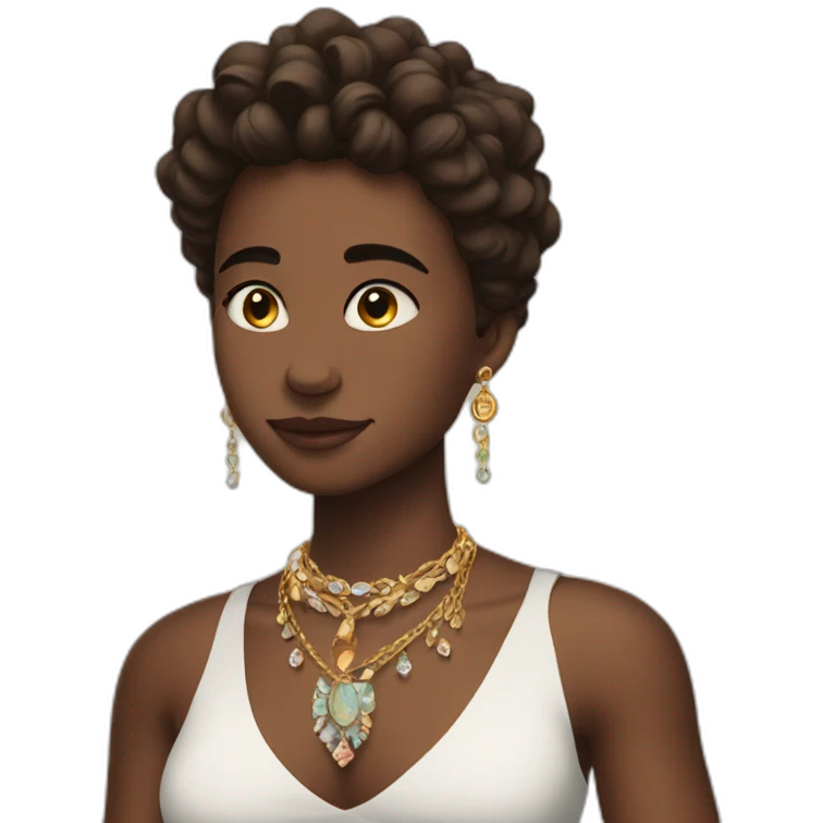 a 21 years old character with jewelry emoji