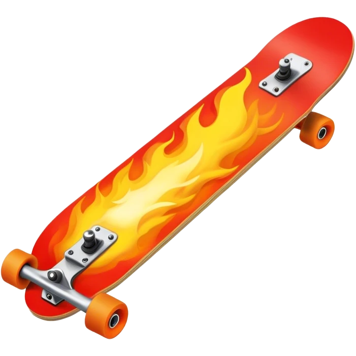 a burning skateboard emoji
