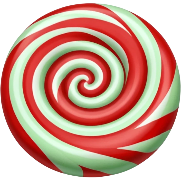 a single peppermint candy, but with green red white emoji