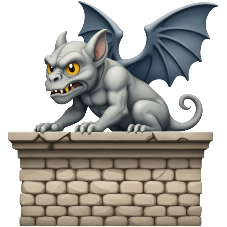 Gargoyle pooping off a building emoji