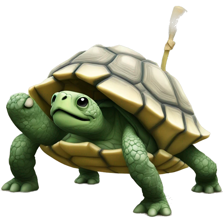 Tortuga tomando un mate emoji