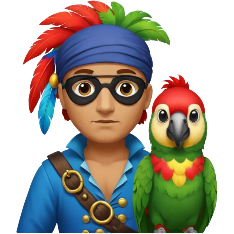 pirate and parrot emoji