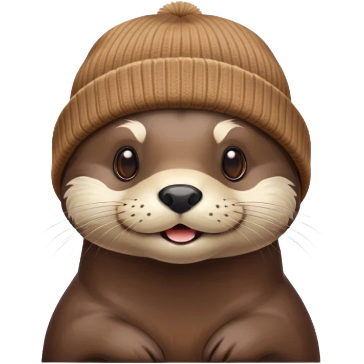 otter wearing a beanie emoji