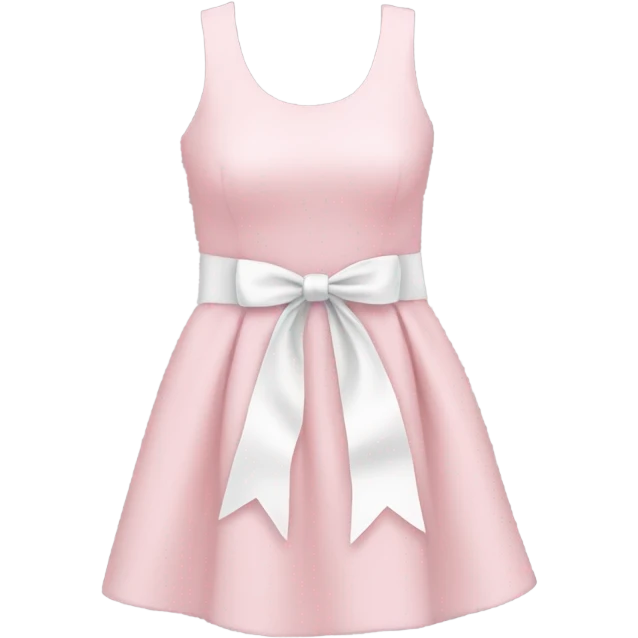 Light pink dress with white ribbon emoji
