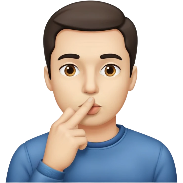 Man shushing emoji