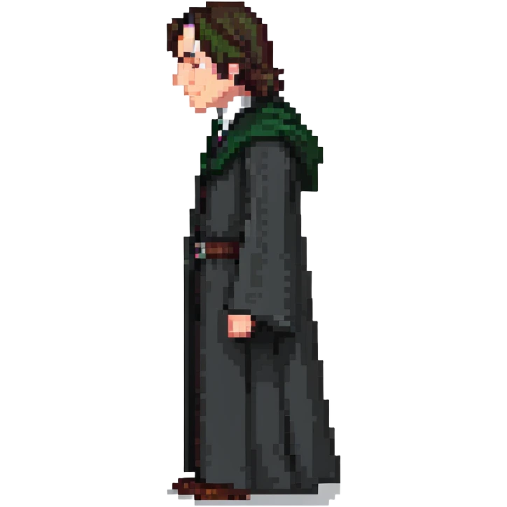 upset Professor Snape side profile with black robe emoji