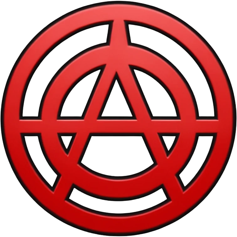 Anarchy red and black emoji