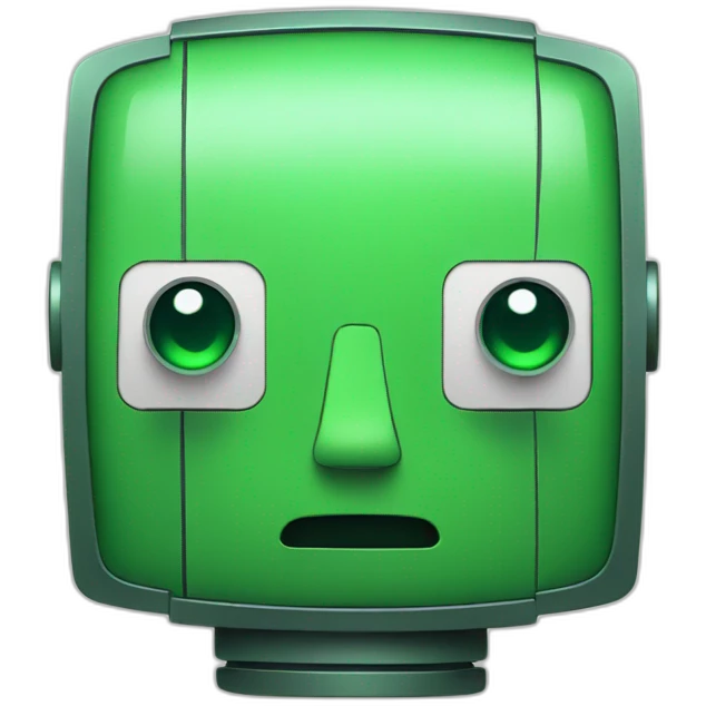 Green-square-outline-robot-animated-face emoji