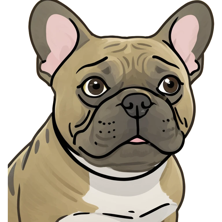 Frenchie bulldog tabby emoji