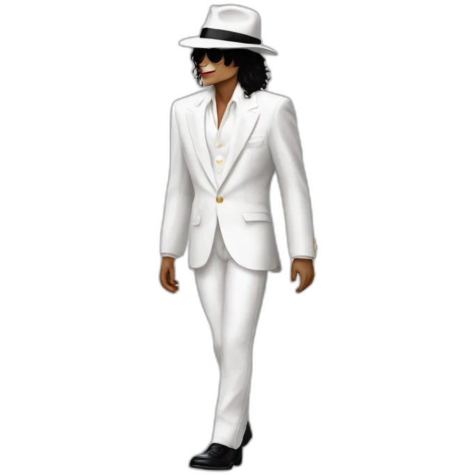 Michael jackson white suit moonwalk emoji