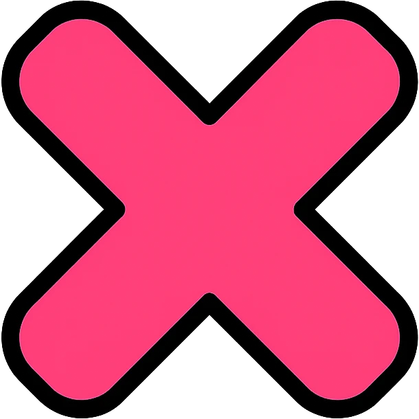 pink x icon variation 2 emoji