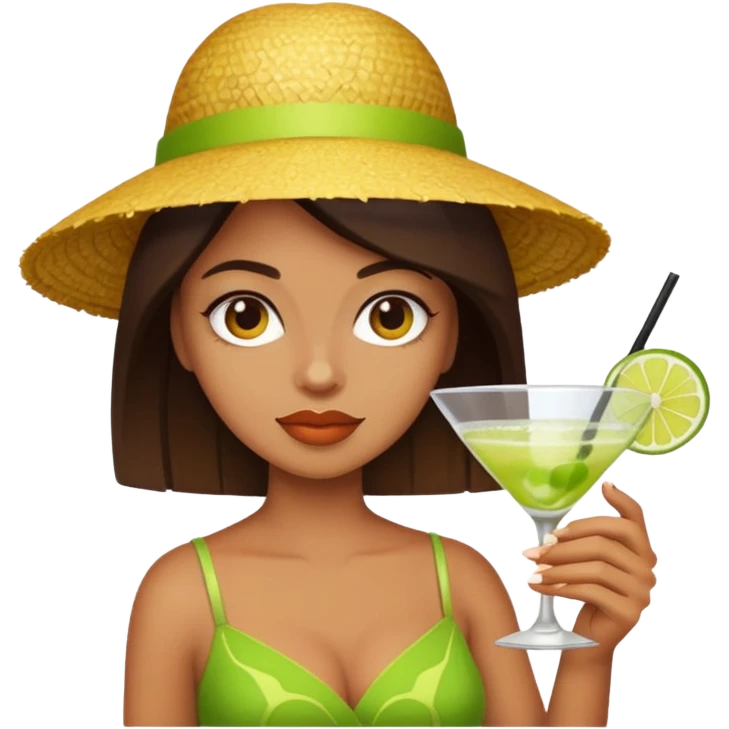 woman with a caipirina emoji