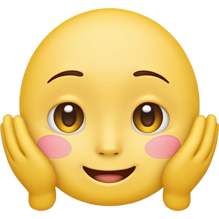 blushing face with nails and feets behind taka original emoji nie morda człowieka tylko ta buźka żółta ☺️ emoji