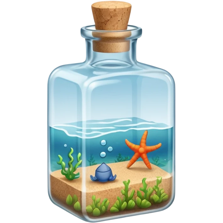 A sea Message Bottle, square emoji