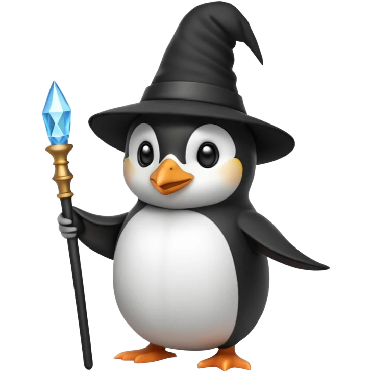 Penguin Wizard emoji