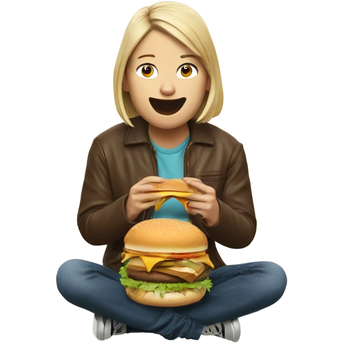 Haaland eating a burger emoji
