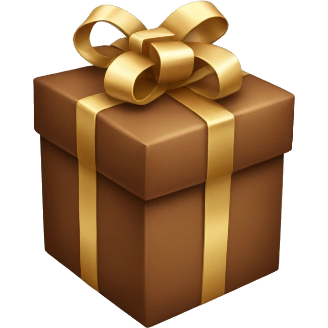 Brown christmas present  emoji