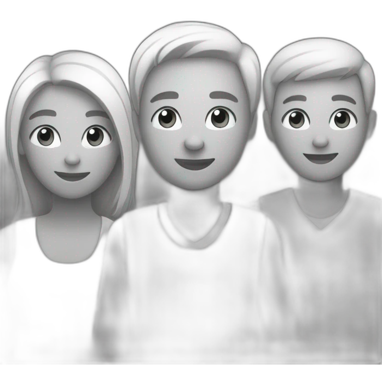 group friends males females icon colorless emoji