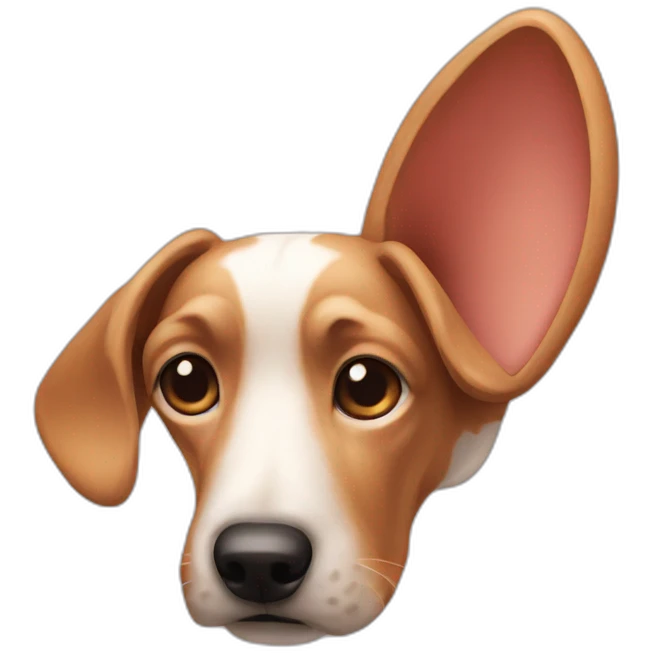 Dog ear isolated emoji
