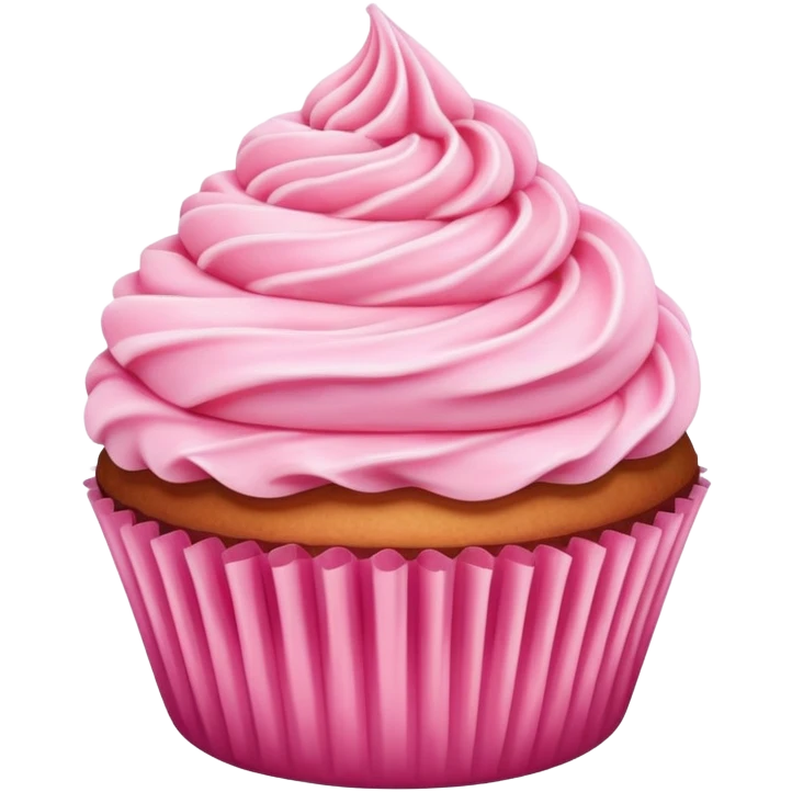Cupcake with pink icing emoji