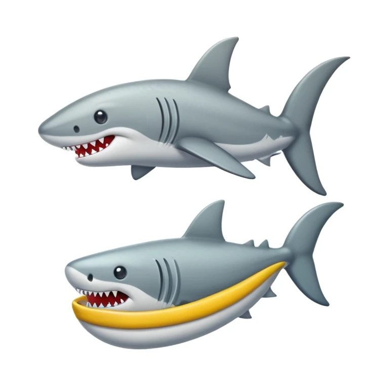 Tiburón con zapato  emoji