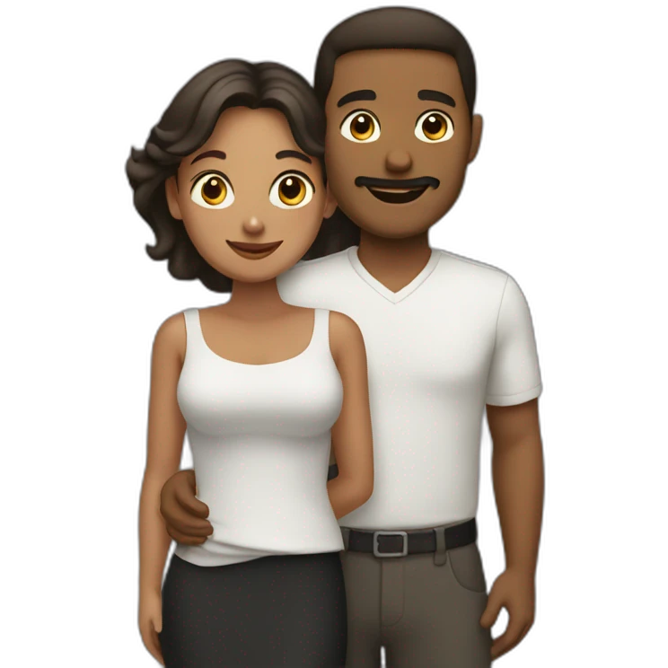 Man and woman holding ands  emoji